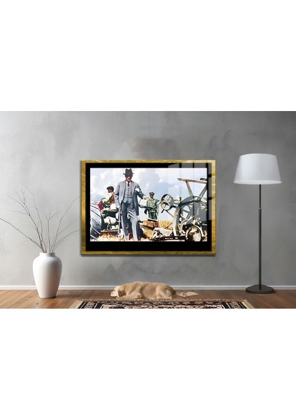 Yapay Zeka ile Yenilenmiş Atatürk Fotoğrafları Siyah Beyaz Cam Tablo, 3D Dekoratif Baskı 647 fiyatları