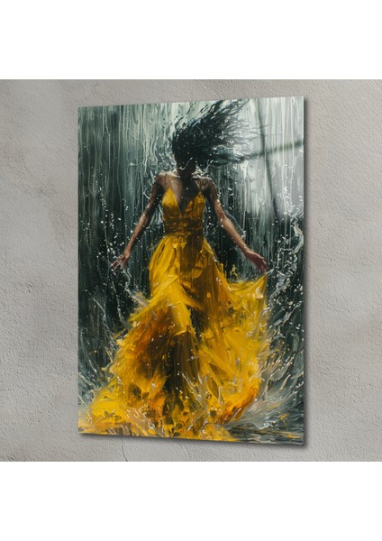Özel Üretim Cam Tablo Dancing In The Storm Dans Eden Kadın