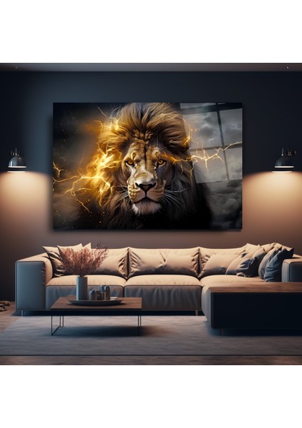Aslan Cam Tablo | Hediyelik, Dekoratif, Ofis, Mutfak