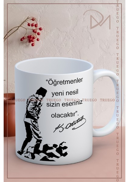 Baskılı Kupa Bardak Seramik Mug - Öğretmenler Yeni Nesil Sizin Eseriniz Olacakır