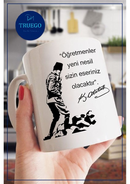 Baskılı Kupa Bardak Seramik Mug - Öğretmenler Yeni Nesil Sizin Eseriniz Olacakır