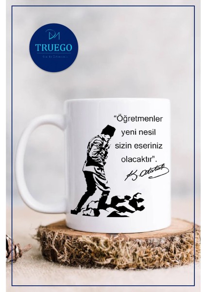 Baskılı Kupa Bardak Seramik Mug - Öğretmenler Yeni Nesil Sizin Eseriniz Olacakır