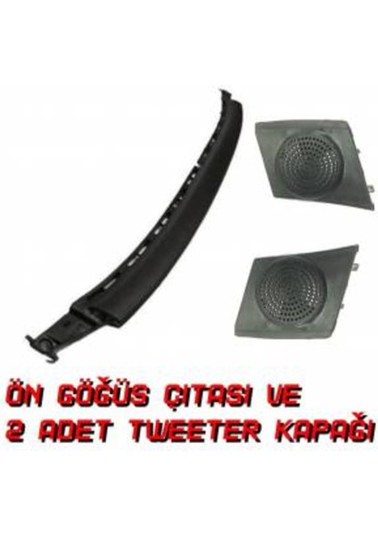 Vectra A Ön Cam Havalandırma Izgarası + Tweeter Kapağı Set Siyah