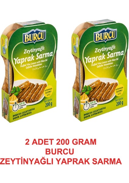 Burcu Zeytinyağlı Yaprak Sarma 200 Gramlık 2 Adet