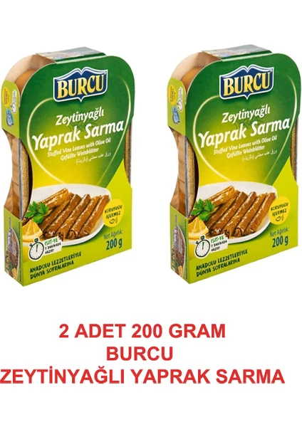 Burcu Zeytinyağlı Yaprak Sarma  200 Gramlık 2 Adet