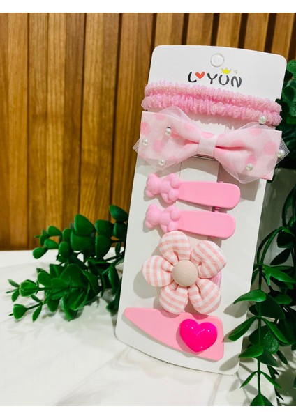 Yeni Kore Model 7 Li Toka Seti Işıltılı Papatyakurdele Lastikli Set