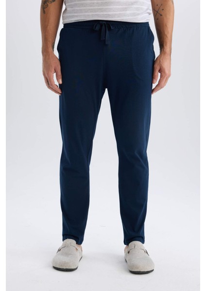Regular Fit Beli Bağcıklı Düz Paça Cepli Pijama Altı Z7323AZ24AU