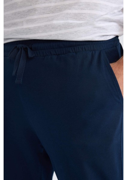 Regular Fit Beli Bağcıklı Düz Paça Cepli Pijama Altı Z7323AZ24AU