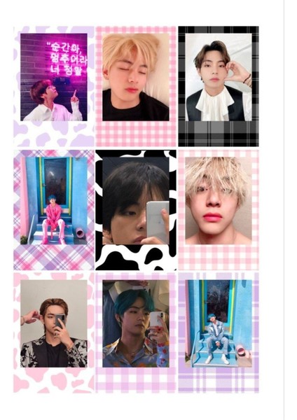 Blackpink-Bts-Stray Kids-Twice-Momo-Kpop-Fotokart 9 Adet 8*6 cm Pvc Kaplı Süper Hd Kaliteli