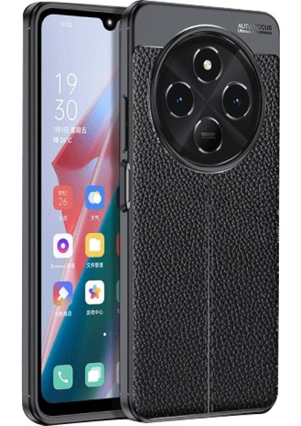 Xiaomi Poco C75 Kılıf Niss Deri Desen Silikon + Ekran Koruyucu