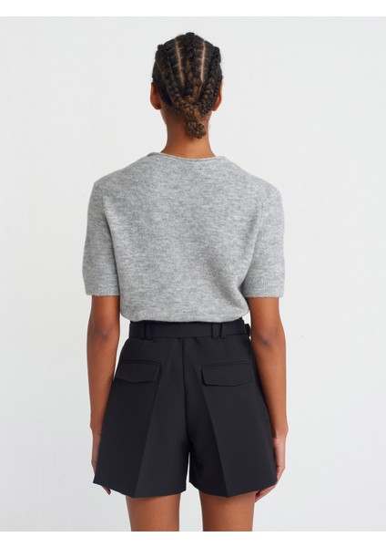 71574 Kemerli Pensli Şort-Siyah fiyatları