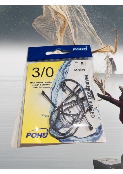 Pohu M-9939 Maruseigo Ringed 3/0 No Delikli Iğne 9'lu Paket