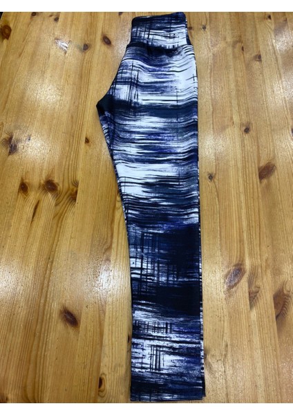 Indigo ve Beyaz Desenli Spor Tayt indirimleri