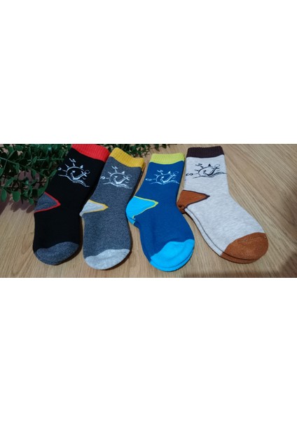 4'lü Vatikan Desen Erkek Havlu Soket Çorap