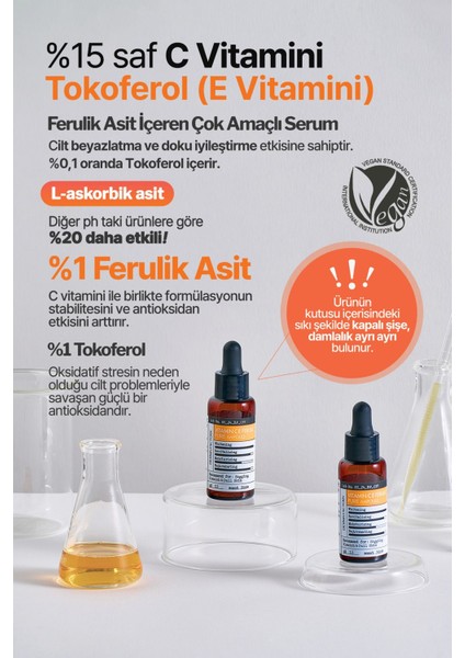 %15 Saf C Vitamini Içeren Aydınlatıcı Serum Derma Factory Pure Vitamin C E Ferulic Ampoule