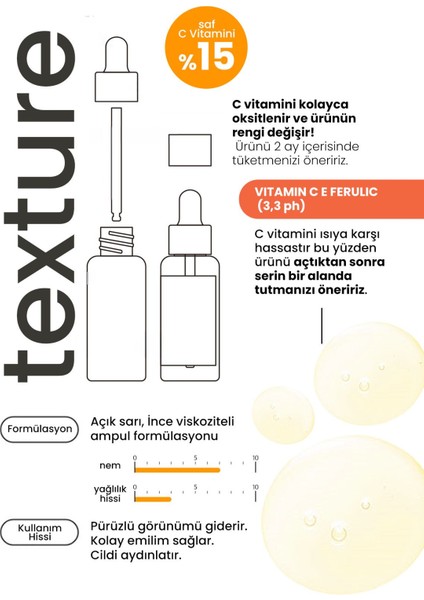 %15 Saf C Vitamini Içeren Aydınlatıcı Serum Derma Factory Pure Vitamin C E Ferulic Ampoule