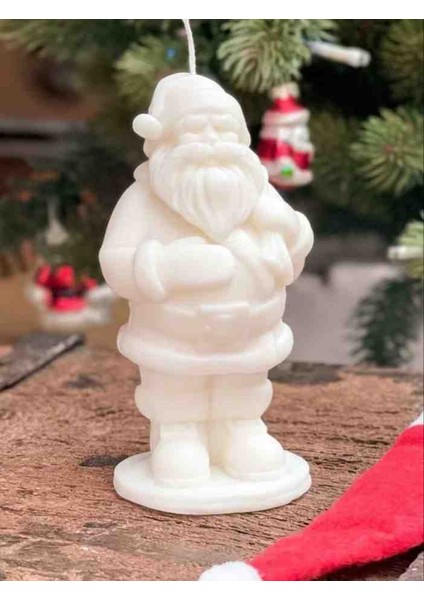 Noel Baba Beyaz Mum (Yılbaşı Süslemesi, Dekorasyon, 1 Adet) fiyatları