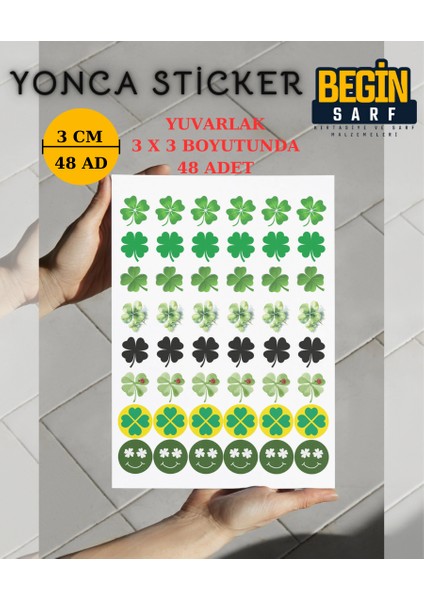 Yıl Başı Hediye Sticker Etiketi 3 cm 48 Adet