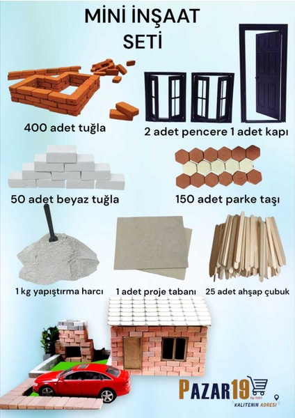 PAZAR 19 BY HİTİT Mini Inşaat Seti