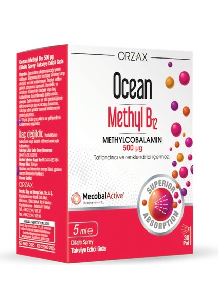 Ocean Methyl B12 1000mcg 10ml & Ocean Methyl B12 500mcg 5ml İkilisi fiyatları