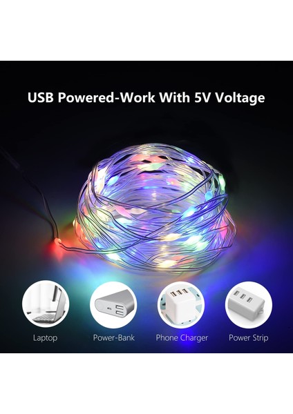 Bluetooth App Kontrol Uygulama Akıllı Rgb Perde Işıklar 10M Piksel Noel Yılbaşı Show Su Geçirmez USB Efektli Yürüyen Strobe Modlu