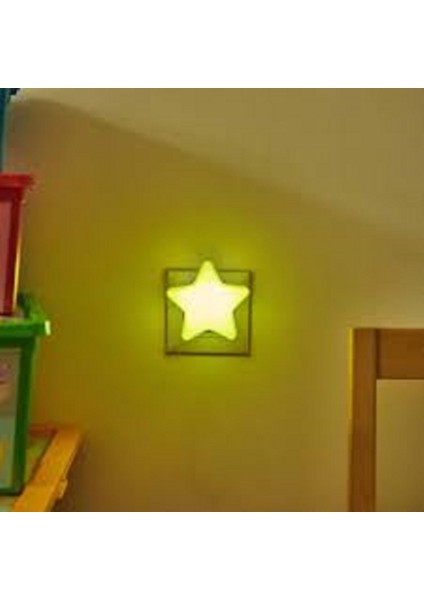 Kumandalı Elektrikli Fişli Yıydız Şeklinde Gece Lambası Çocuk Odası Led ışık