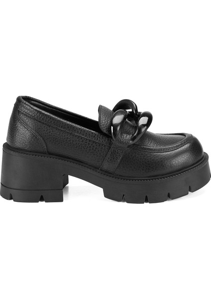 Reilly Siyah Kadın Deri Loafer