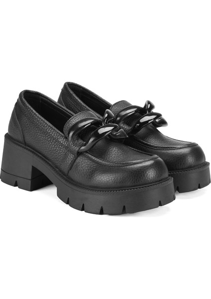 Reilly Siyah Kadın Deri Loafer