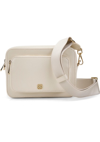 Bingo Bej Kadın Deri Omuz Çantası