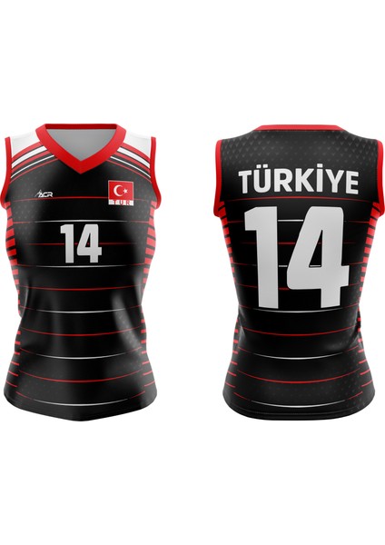 Voleybol Forması Sultan Model - Kişiye Özel Isim ve Numara Yazılabilir, Dijital Baskı Tasarım Tek Üst