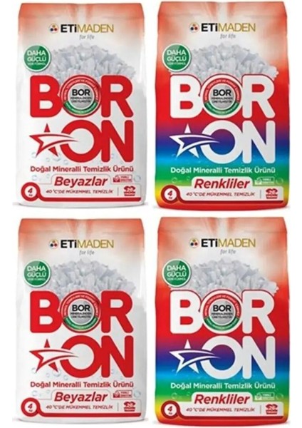 Çamaşır Deterjanı Toz Deterjan Renkliler İçin 16 kg 2*4 Beyazlar İçin 2*4kg