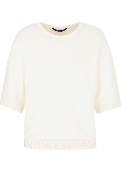Felpa Bisiklet Yaka Sweatshirt-Pudra Pembe