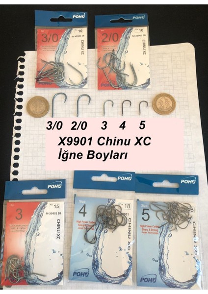 Chinu 3/0 Numara 10'lu Paket M-X 9901 Sb Çapraz Olta Iğnesi