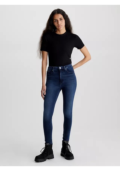 Kadın Yüksel Bel Süper Skinny Ankle Jean - Lacivert