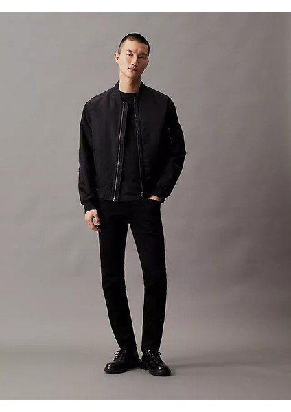 Erkek Slim Monogram Pocket T-Shirt - Siyah modelleri