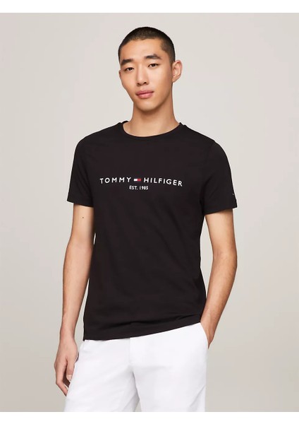 Erkek Core Tommy Logolu T-Shirt - Siyah modelleri