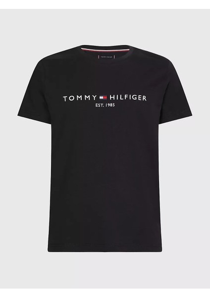 Erkek Core Tommy Logolu T-Shirt - Siyah indirimleri
