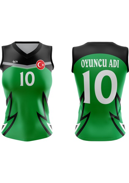 Voleybol Forması Model 715 - Kişiye Özel Isim ve Numara Yazılabilir, Dijital Baskı Tasarım Tek Üst