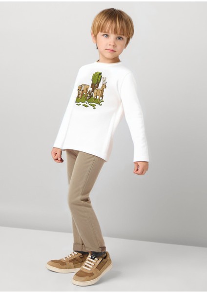 Erkek Çocuk Kadife Slim Fit Pantolon - Krem fiyatları