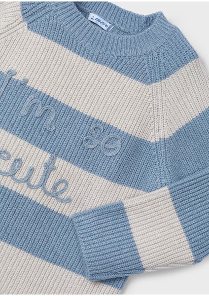 Kız Çocuk Çizgili Örme Kazak Mavi fiyatları