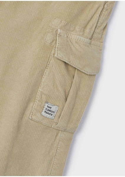 Erkek Çocuk Kadife Kargo Pantolon Bej fırsatları