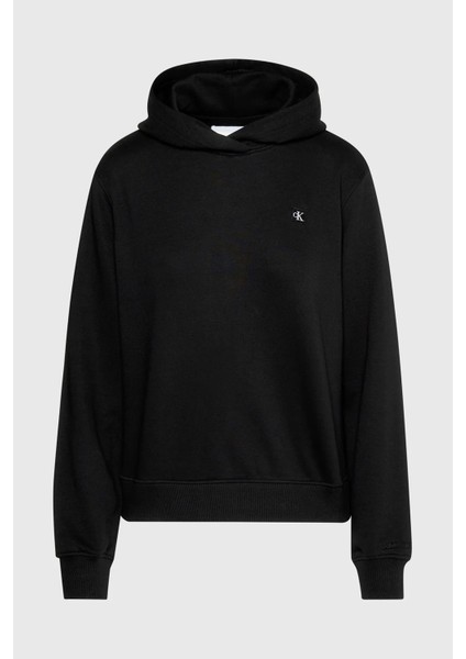 Kadın Ck Embro Badge Regular Hoodıe Sweatshirt - Siyah fiyatları