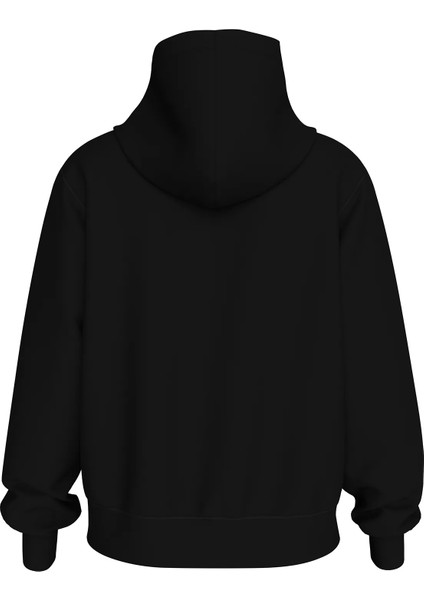 Kadın Ck Embro Badge Regular Hoodıe Sweatshirt - Siyah indirimleri