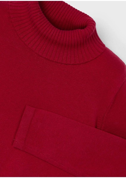 Kız Çocuk Balıkçı Yaka Kazak - Kırmızı fiyatları