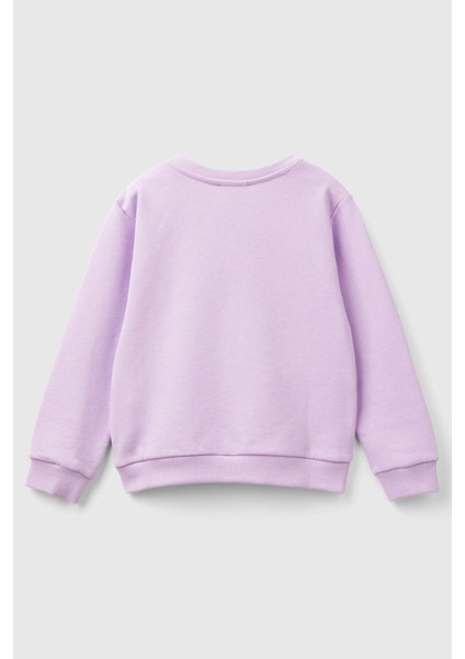 Kız Çocuk Bisiklet Yaka Sweatshirt - Lila fiyatları