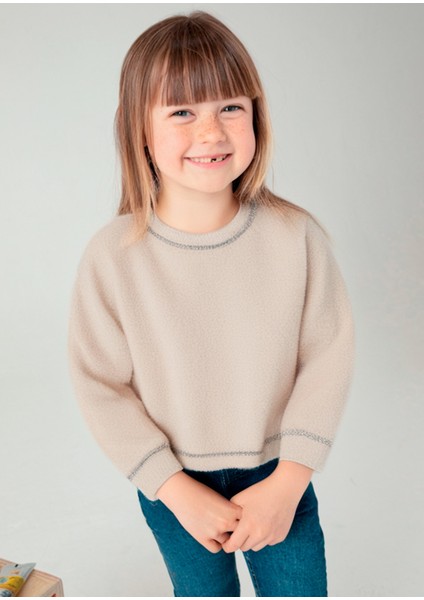 Kız Çocuk Kazak Krem