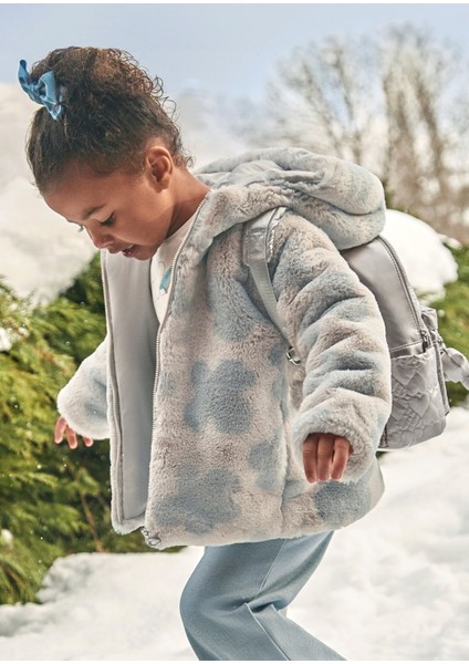 Kız Çocuk Suni Kürk Manto Gök Mavisi fiyatları