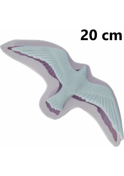 20 cm Martı Kuş Silikon Kalıp K-1003, Kokulu Taş Sabun Alçı Mum Kalıbı
