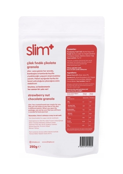 Çikolata Çilek Fındık Glutensiz Ilave Şekersiz Vegan Granola 250 gr ve 500 gr Yulaf Ezmesi Paketi indirimleri