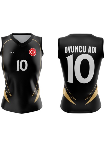 Voleybol Forması Model 721 - Kişiye Özel Isim ve Numara Yazılabilir, Dijital Baskı Tasarım Tek Üst